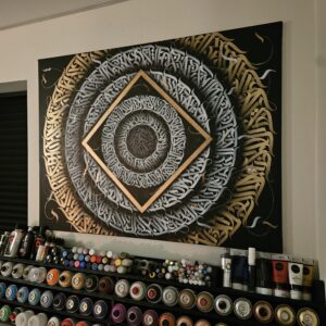 Gold Chrome calligraffiti – 120*90cm